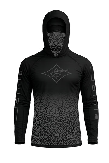 JOINTS BLACK CAMO FISHING HOODIE WITH FACE COVER