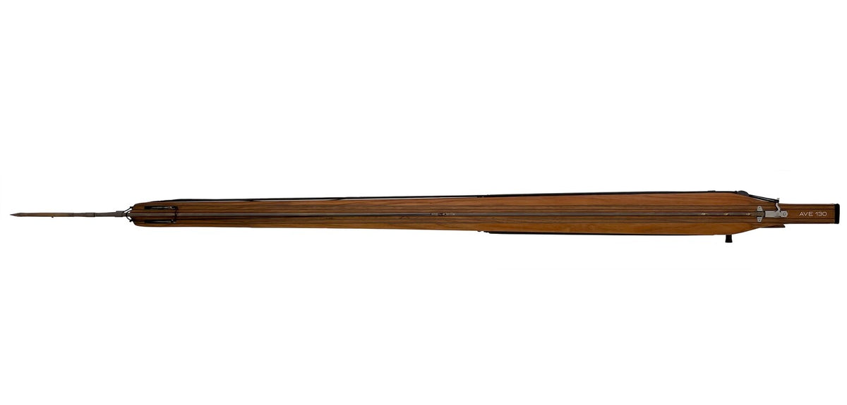 Premium teak body of the AVE 130 speargun