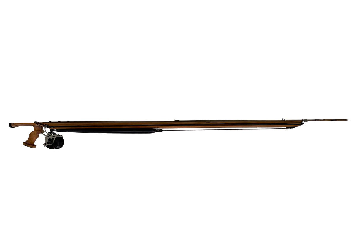 Profile view of the AVE 130 premium speargun