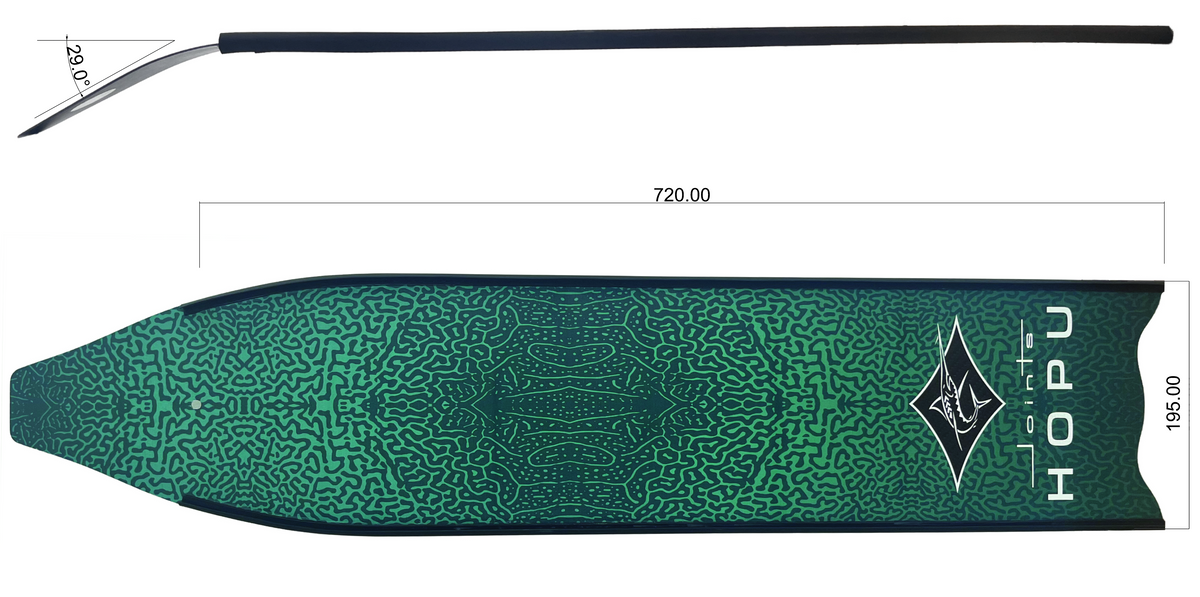 Side view of HOPU Carbon Fiber Fins Reef Edition