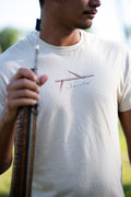 Front view of JOINTS Sand Guns Rack Spearfishing T-Shirt
