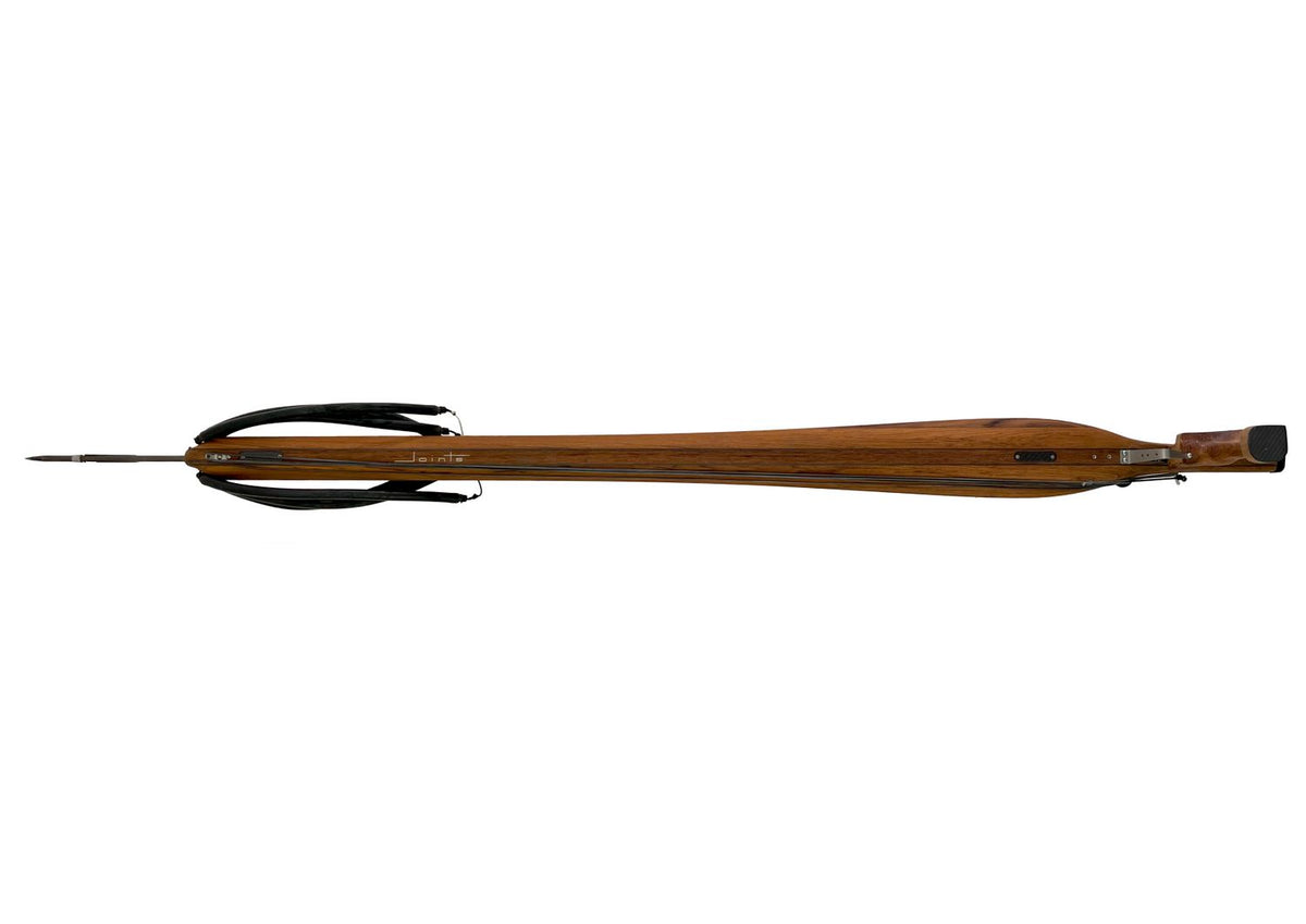 Burmese teak body of the ONO 130 Bluewater Speargun