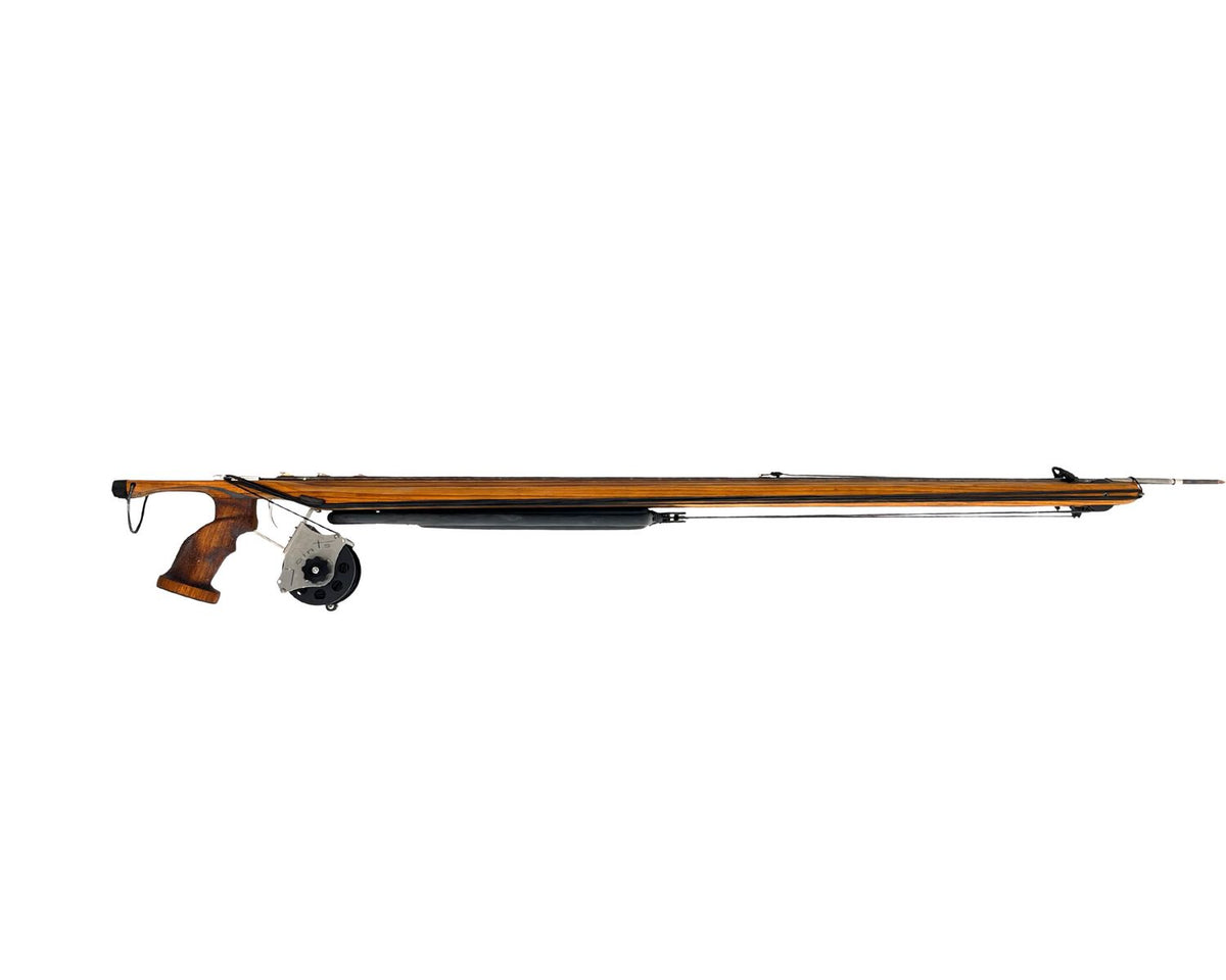 Carbon fiber construction detail of the VAU 95 Vela speargun
